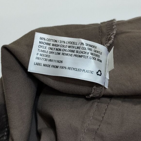 A New Day Womens 20W Chino Brown Stretch Straight Relaxed Cuffed Ankle Pants NWT - Picture 6 of 10